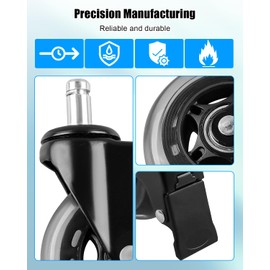 QAGGUM 3" Swivel Caster Wheel Fit for Traeger Timberline 850 1300 Ironwood 650 885 XL Texas Elite 34 Pro 780 Pro Series 34 Pellet Grills