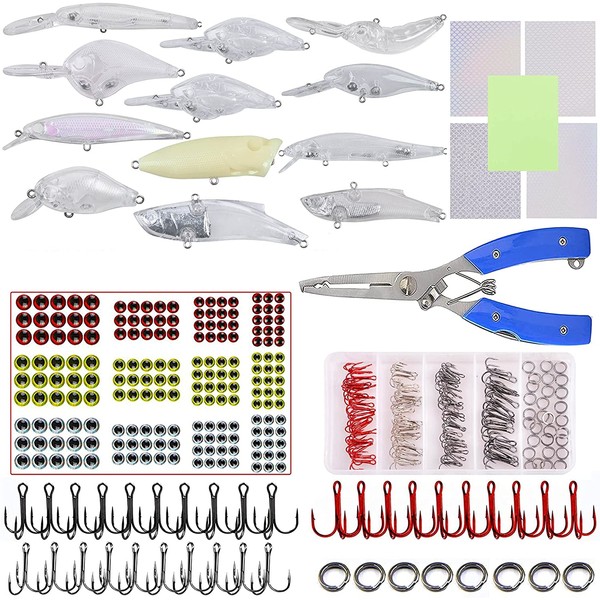 Unpainted Fishing Lures Making Kit DIY Lure Blank Crankbaits Minnow