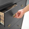 KYIEN Cute Dog Bone Cabinet Knobs, 6Pcs Bronze Single Hole