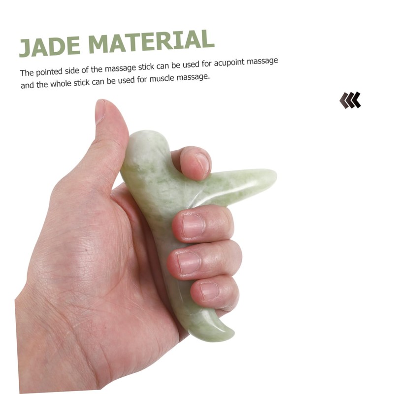 TOVINANNA Jade Foot Massager Stick Traditional Acupoint Massage Tool for