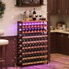 64 Bottles Wine Rack Freestanding Floor with 2 in 1