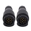 2PCS 13 Pin Euro Plug Waterproof Plastic Copper Injection Molded