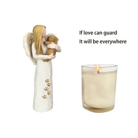 Waifugal Dog Memorial Gifts for Loss of Dog, Pet Memorial Gifts, Resin Angel Statues,Sculpting Angels，Pet Sympathy Gifts，Passed Away Dog Gifts(White