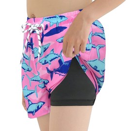 Zando Men's Swim Shorts & Trunks Boys Swimming Shorts Boys Swimming Trunks Boys Swim Shorts Boys' Swim Shorts & Trunks Swim Shorts Mens Swimming Briefs Swim Trunks, Pastel Blue Shark, 10-12 Years