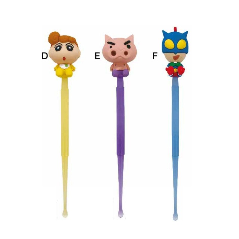 Eye Planning Crayon Shin-chan Earpick with Mascot, Shiro, W1.4 x