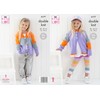King Cole Children's Easy Knitting Pattern, Double Knit Cardigans (6177),
