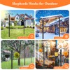 Double Shepherds Hook for Outdoor with 5 Prong Base 90