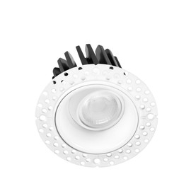 Maxxima 2 in. 5 CCT Adjustable Slim Trimless Recessed LED Eyeball Gimbal Downlight, 600 Lumens Color Selectable 2700K/3000K/3500K/4000K/5000K, 360° Rotation, Dimmable Canless, IC Rated, J-Box Included