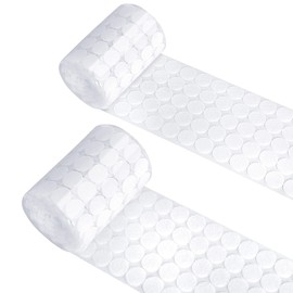 Self Adhesive Dots, Strong Adhesive 1080pcs(540 Pairs) 0.79 Inch Round Adhesive Strips, Small Circle Dots, Sticky Back Tapes for Home Classroom Office (White)