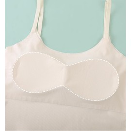 Amuhou Girls' Tanks Camisoles with Padded Adjustable Straps,Training Bra (Colors of 3,12-14 Years)