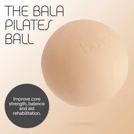 Bala Non-Weighted Exercise Ball (Sand) - 8" Yoga Ball for Barre, Stretching, Strength & Core Training - Small Pilates Ball Workout Accessory with Mini Pump for Home Gym & Fitness Routines