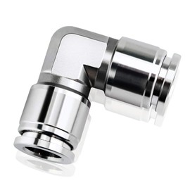 TAILONZ PNEUMATIC 304 Stainless Steel 8mm od 90 Push to Connect Fittings Tube Elbow Connect Push Fit Fittings Tube Fittings Push Lock PV-8 (Pack of 1)