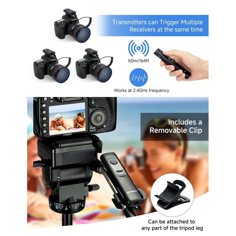 Camera Remote Shutter Release Wireless: [164'] Radio Control Accessories for