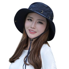 Bucket Hat with String Safari Cap Women Men Sun Hat Breathable Summer Hats Foldable Fishing Hat with Neck Flap UV Protection Hat Wide Brim Summer Beach Hat Adjustable Hiking Hat with Chin Strap