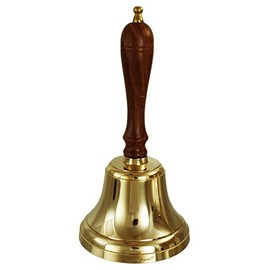 Buckingham Hand/Dinner/Reception/School/Last Order/Library/Pub Bell, Brass, 11 x 11 x 21.5 cm