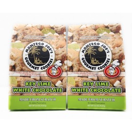 2 Pack of Made From Scratch Cookies 2.5oz No added Preservatives Montego Joe's Mr Pilleteri's P's Deli Alabama Gift (Key Lime White Chocolate)