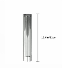 FIREHIKING Stove Pipe Stainless Steel Flue Extension 4 Sections of Straight Chimney 2.36" (6 cm) x 12.6" (32cm)
