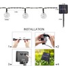 2 Pcs 50 LED 32FT Crystal Globe Solar String Lights