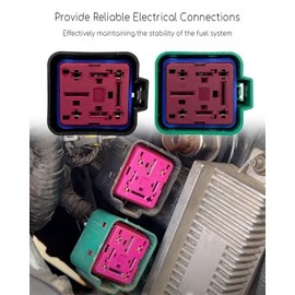 Glow Plug Control Module GPCM Pigtail Connector Fit for Ford E-350 E-450 F-250 F-350 F-450 F-550 F650 F750 Excursion 6.0L 6.4L 7.3L 1995-2010 Replace 4C3Z-12B568-AA YC3Z-12B533-AA DY876 YC3Z12B533AA