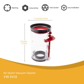 LunaMeet Large Dust Bin Replacement for Dyson V10 SV12 Vacuum Cleaner