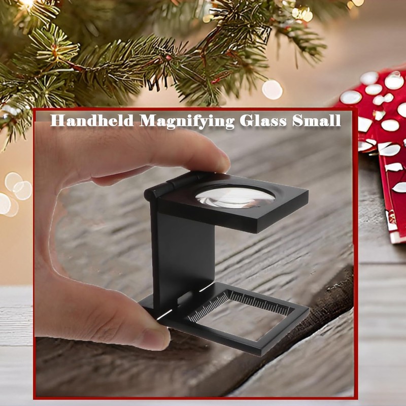 Rongon Pocket Magnifier Small Folding Magnifying Glasses 10X 28mm Mini