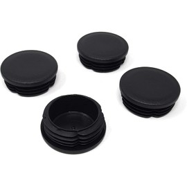 Design61 4 Lamellar Plugs for Round Pipes Diameter 52-54 mm Black