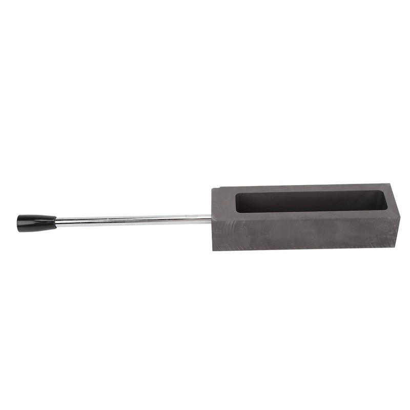Ingot Graphite Mould Long Handle Graphite Fused Gold 6.6 Lb