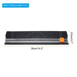 PATIKIL 12 Inch Paper Trimmer, A4 Size Portable Paper Cutter Slicer Scrapbooking Tool with Cutter Head Blade for Craft Paper Photo Cardstock, Black
