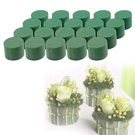 Silk Flower Warehouse 20 x Wet Cylinder for Fresh Flowers Foam Sponge for Weddings & Florist Floral Funeral Arrangements DIY Craft Supplies