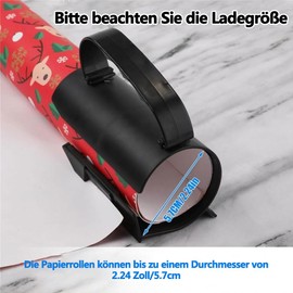 Wrapping Paper Cutter for Rolls, Wrapping Paper Cutter, Roll Paper Cutter, Portable Paper Cutter, Sliding Gift Paper Cutter for Christmas, Birthday, Gift Wrapping Paper Dispenser