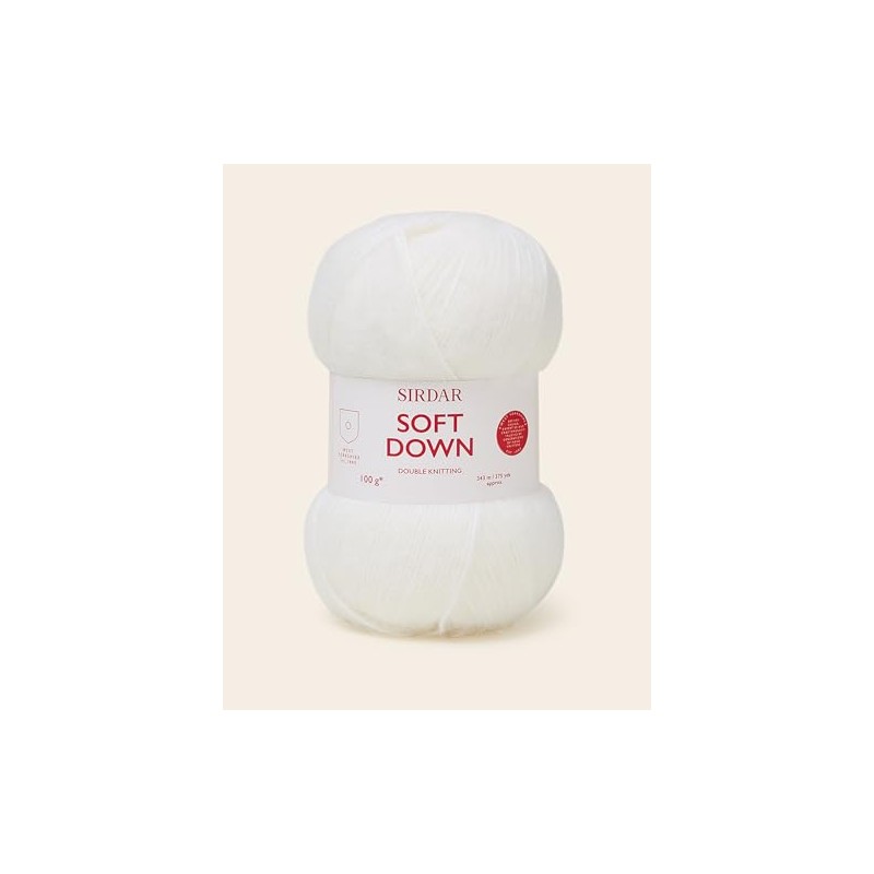 Sirdar Soft Down, Cloud White 100g