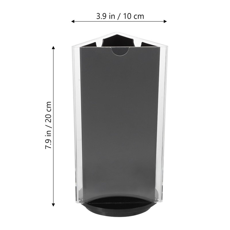 Acrylic Sign Holder Rotatable 3-Sided Restaurants Menu Display Stand Tabletop