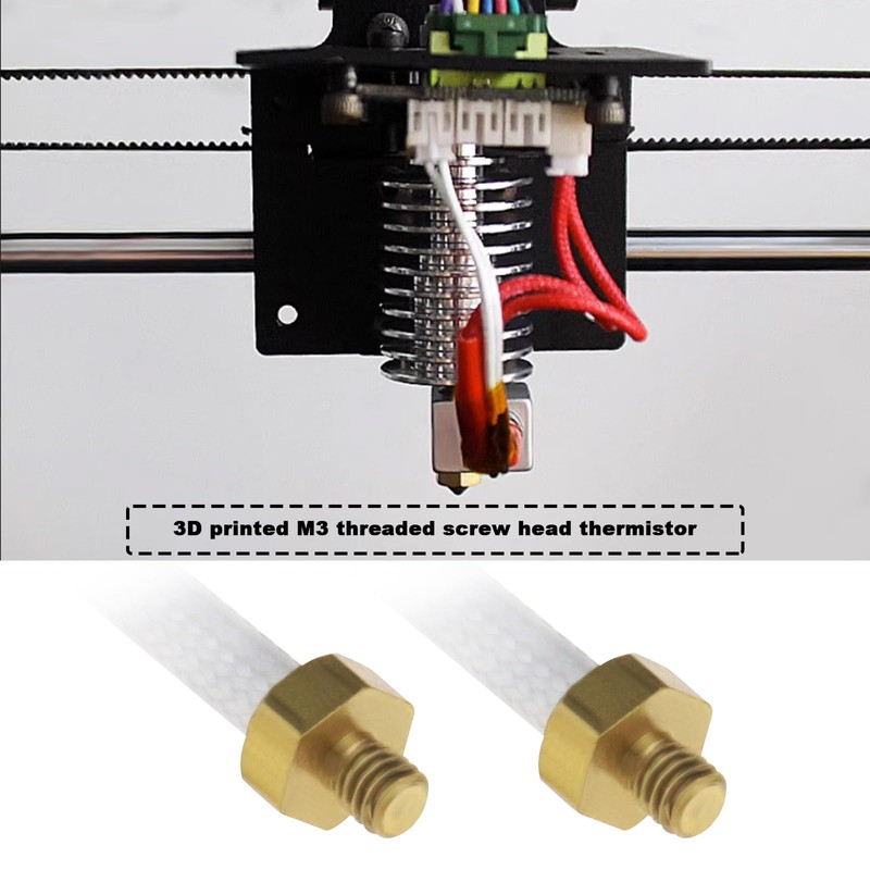 ECSiNG 2pcs NTC 3950 100K Thermistor 3D Printing HX2.54 Connector
