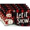 Christmas Snowman Placemats Set of 4 Let It Snow Table
