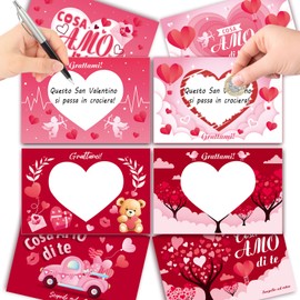 DPKOW 12pcs I Love You Scratch Off Gift for Couple Valentine Anniversary Wedding Gift for Husbands Birthday Christmas Romantic Surprise Gift Coupon Cards for Her Him