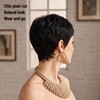 2 Pcs Glueless Pixie Cut Wig, Short Black Wig with