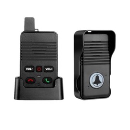 Wireless Doorbell, Full Duplex Wireless Intercom Doorbell, Rechargeable Two-way Communication Doorbell with 4 Chimes 5 Volume Levels for Home Classroom, Waterproof Long Range