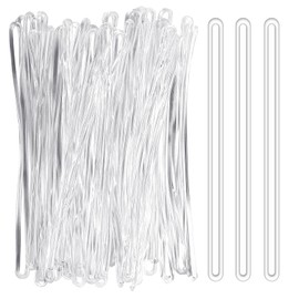 SBYURE 36 Pack Clear Luggage Tags Bag Tag Loops,6 Inch Luggage Tag Strap for Luggage Tags,ID Cards