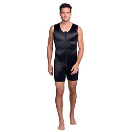 LIPOELASTIC MGmm Comfort Male Post Operative Sleeveless Body Suit (Black, L)