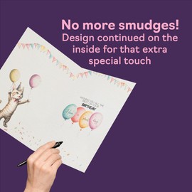 25th Birthday Card for Women Men - Pawsome Party Cats Balloons - Happy Birthday Cards for 25 Year Old Woman Man, A5 Cat Bday Greeting Cards