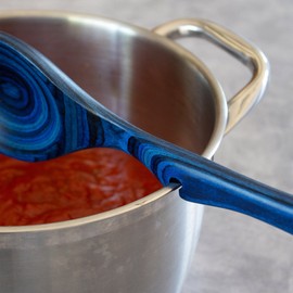 Baltique Malta Collection 12-1/2" Wooden Cooking Spoon with Spoon Rest Notch, Safe for Use on Nonstick