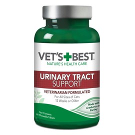 Vet's Best Cat Urinary Supplement, Urinary Tract Support Chewable for Cats, Supports A Healthy Urinary Tract in Cats, 60 Chewable Tablets