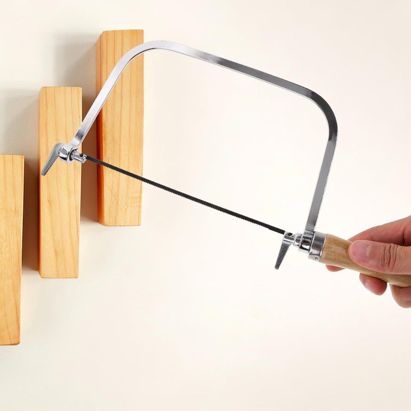 NUOBESTY 1 Set Coping Saw for Woodworking, Wooden Handle Hand
