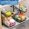 Under Sink Organizer,2 Pack Under Sink Organizers and Storage Basket,
