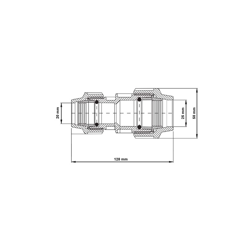 BFG MDPE PE PE Water Pipe 25mm to 20mm Female