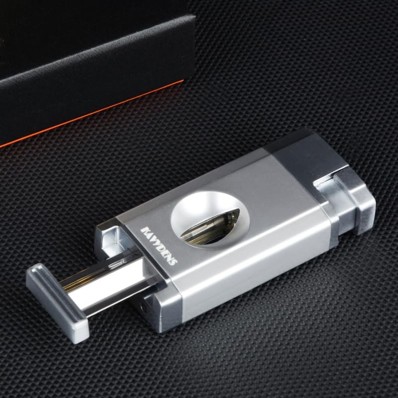 Kavydens Torch Lighter with The V Cutter, Refillable Butane Double