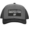 Fire-Extinguisher-Sprinkler Inspector AF - Leather Black Patch Engraved Trucker Hat,