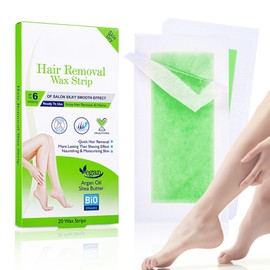 Wachsstreifen Gesicht, 20PCS Gesicht Kaltwachs Streifen, Haarentfernungswerkzeug, Wachsstreifen, Wachstuch, Aufkleber für Gesicht, Beine, Lippen, Augenbrauen, Beine, Arme, Körper, Haarentfernung-Grün