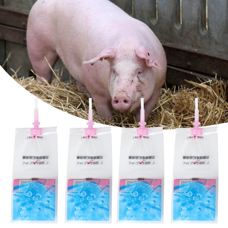 100pcs 40ml Disposable Plastic Pig Sheep Cow Insemination Semen Bag