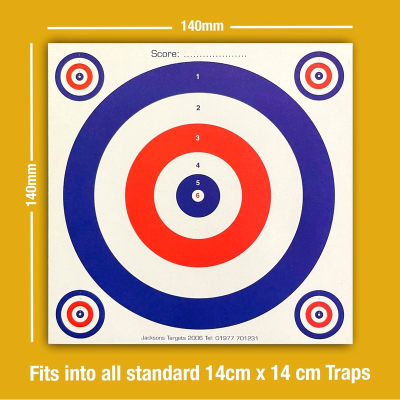 50 CARD TARGETS Air Gun Pistol Rifle Pellet 14x14cm 300gsm